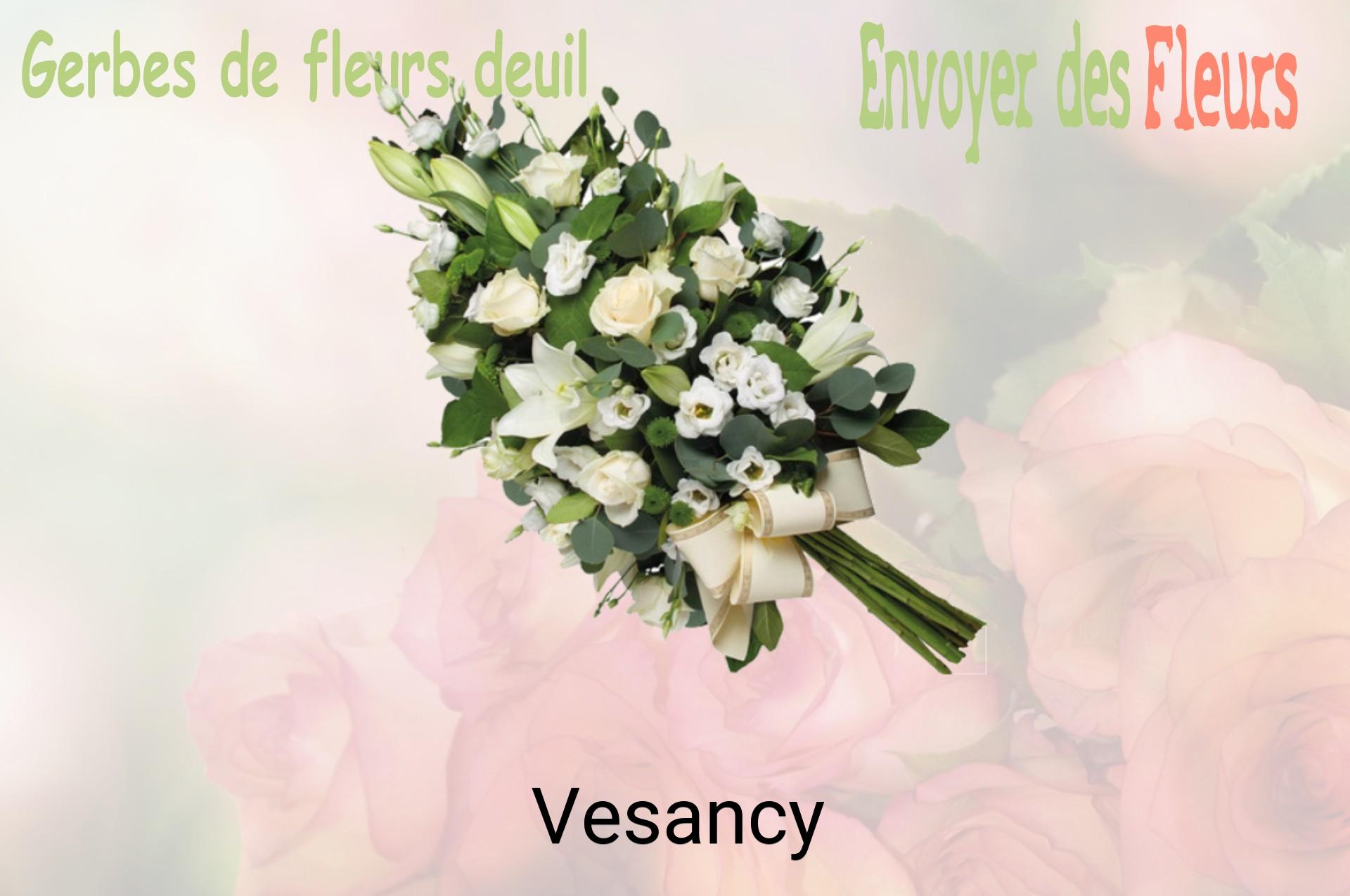 Gerbe de fleurs de deuil livrée à Vesancy